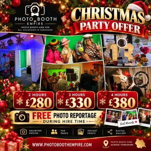Christmas party photo booth in Leeds